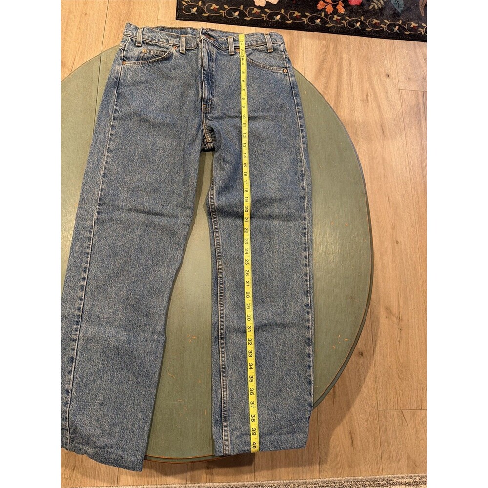 Men's Vintage Levi's 505 Orange Tab Jeans Size 36x34 Straight Leg Blue Denim - Picture 5 of 10